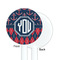 Anchors & Argyle White Plastic 5.5" Stir Stick - Single Sided - Round - Front & Back