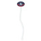 Anchors & Argyle White Plastic 7" Stir Stick - Oval - Single Stick