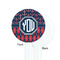 Anchors & Argyle White Plastic 7" Stir Stick - Single Sided - Round - Front & Back