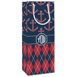 Anchors & Argyle Wine Gift Bags - Matte (Personalized)