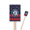 Anchors & Argyle Wooden 6.25" Stir Stick - Rectangular - Closeup