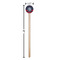 Anchors & Argyle Wooden 6" Stir Stick - Round - Dimensions