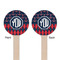 Anchors & Argyle Wooden 6" Stir Stick - Round - Double Sided - Front & Back