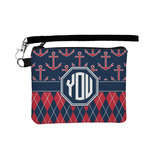 Anchors & Argyle Wristlet ID Case w/ Monogram