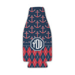 Anchors & Argyle Zipper Bottle Cooler (Personalized)