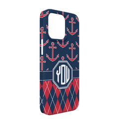 Anchors & Argyle iPhone Case - Plastic - iPhone 13 Pro (Personalized)