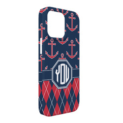 Anchors & Argyle iPhone Case - Plastic - iPhone 13 Pro Max (Personalized)