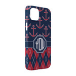 Anchors & Argyle iPhone Case - Plastic - iPhone 14 (Personalized)