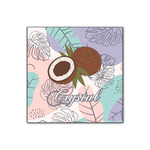 Coconut and Leaves Wood Print - 12x12 (Personalized)