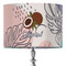 Coconut and Leaves 16" Drum Lampshade - ON STAND (Fabric)