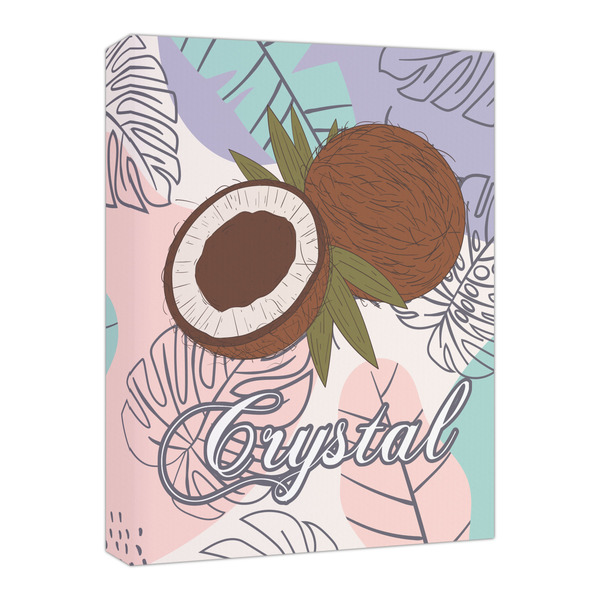 Custom Coconut and Leaves Canvas Print - 16x20 (Personalized)