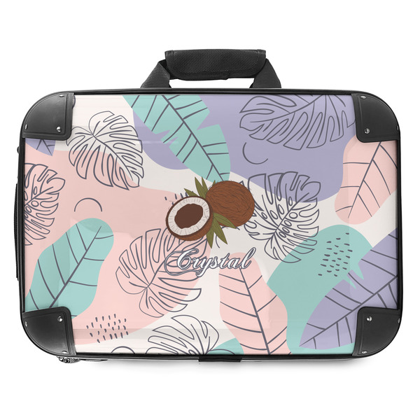 Custom Coconut and Leaves Hard Shell Briefcase - 18" (Personalized)