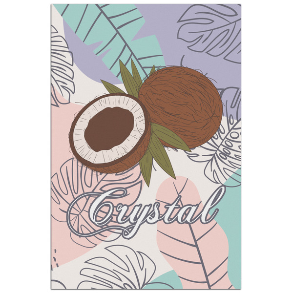 Custom Coconut and Leaves Poster - Matte - 24x36 (Personalized)