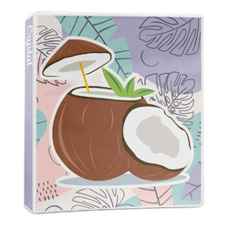 Coconut and Leaves 3-Ring Binder - 1 inch (Personalized)