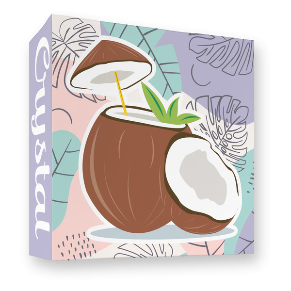 Custom Coconut and Leaves 3 Ring Binder - Full Wrap - 3" (Personalized)