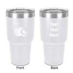 Coconut and Leaves 30 oz Stainless Steel Tumbler - White - Double-Sided (Personalized)