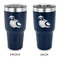 Coconut and Leaves 30 oz Stainless Steel Ringneck Tumblers - Navy - Double Sided - APPROVAL