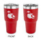 Coconut and Leaves 30 oz Stainless Steel Ringneck Tumblers - Red - Double Sided - APPROVAL