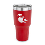 Coconut and Leaves 30 oz Stainless Steel Tumbler - Red - Single Sided