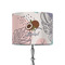 Coconut and Leaves 8" Drum Lampshade - ON STAND (Fabric)