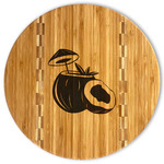 Coconut and Leaves Bamboo Cutting Board