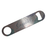 Coconut and Leaves Bar Bottle Opener - Silver w/ Name or Text