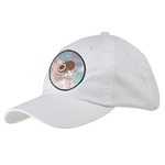 Coconut and Leaves Baseball Cap - White (Personalized)