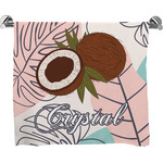 Coconut and Leaves Bath Towel w/ Name or Text