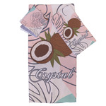 Coconut and Leaves Bath Towel Set - 3 Pcs (Personalized)