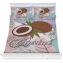 Coconut and Leaves Comforter Set - Full / Queen w/ Name or Text