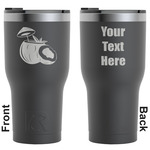 Coconut and Leaves RTIC Tumbler - Black - Engraved Front & Back (Personalized)