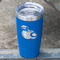 Coconut and Leaves Blue Polar Camel Tumbler - 20oz - Angled