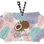 Coconut and Leaves Rear View Mirror Ornament w/ Name or Text