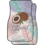 Coconut and Leaves Car Floor Mats (Personalized)