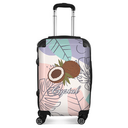 Coconut and Leaves Suitcase - 20" Carry On w/ Name or Text