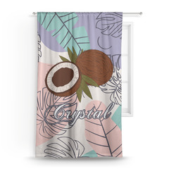 Coconut and Leaves Curtain - 50"x84" Panel (Personalized)