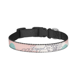 Coconut and Leaves Dog Collar - Large (Personalized)