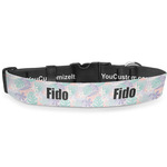 Coconut and Leaves Deluxe Dog Collar - Large (13" to 21") (Personalized)