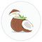 Coconut and Leaves Drink Topper - Small - Single