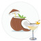 Coconut and Leaves Drink Topper - XLarge - Single with Drink