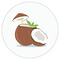 Coconut and Leaves Drink Topper - XLarge - Single