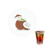 Coconut and Leaves Printed Drink Topper - 1.5"