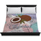 Coconut and Leaves Duvet Cover - King - On Bed - No Prop