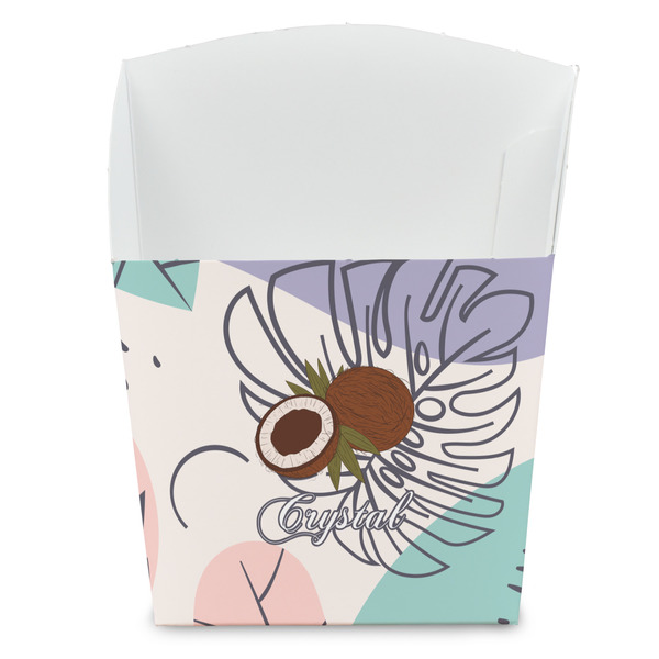 Custom Coconut and Leaves French Fry Favor Boxes (Personalized)