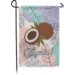 Coconut and Leaves Small Garden Flag - Single Sided w/ Name or Text