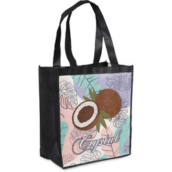 Coconut and Leaves Grocery Bag w/ Name or Text