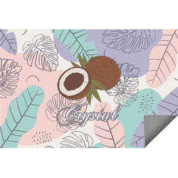 Coconut and Leaves Indoor / Outdoor Rug - 6'x8' w/ Name or Text