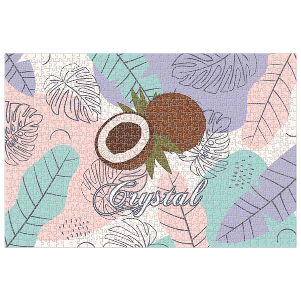 Custom Coconut and Leaves Jigsaw Puzzle - 1000-piece (Personalized)