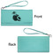 Coconut and Leaves Ladies Wallets - Faux Leather - Teal - Front & Back View