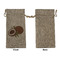 Coconut and Leaves Large Burlap Gift Bags - Front Approval